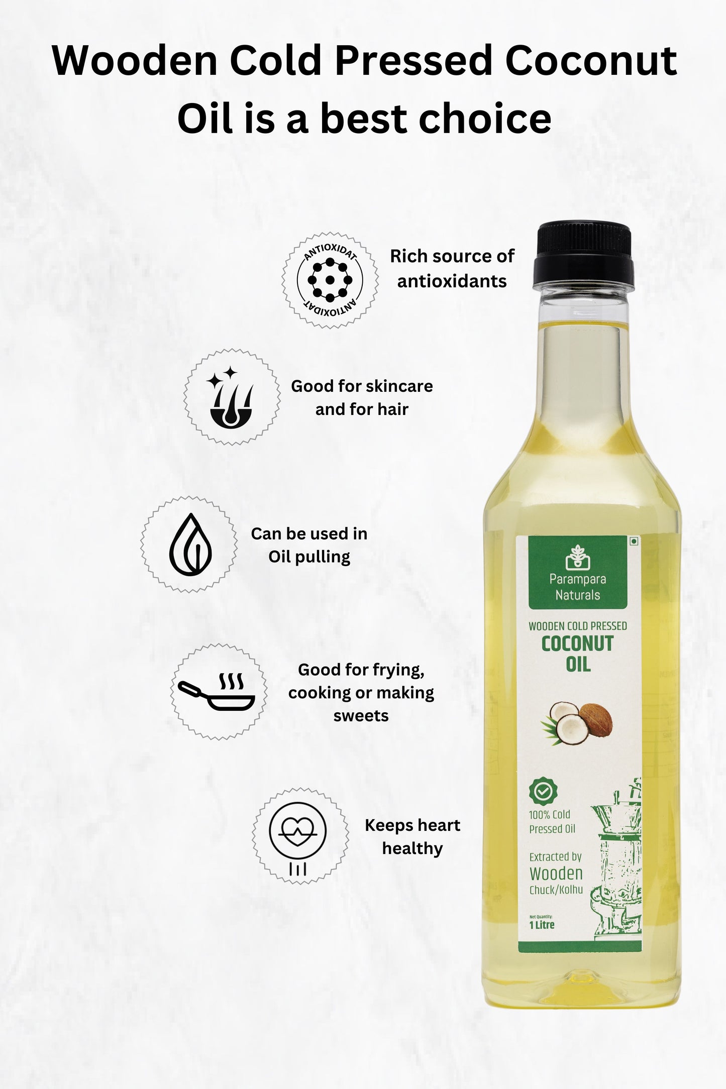 Benefits of pure cold pressed coconut oil