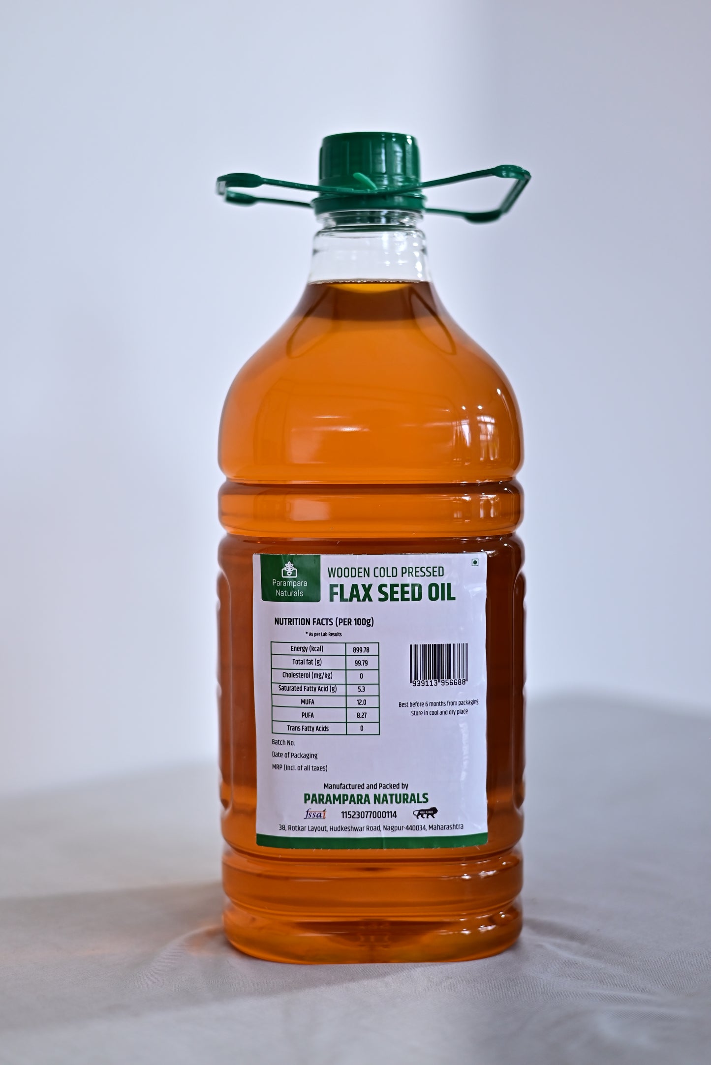 Natural flax seed oil