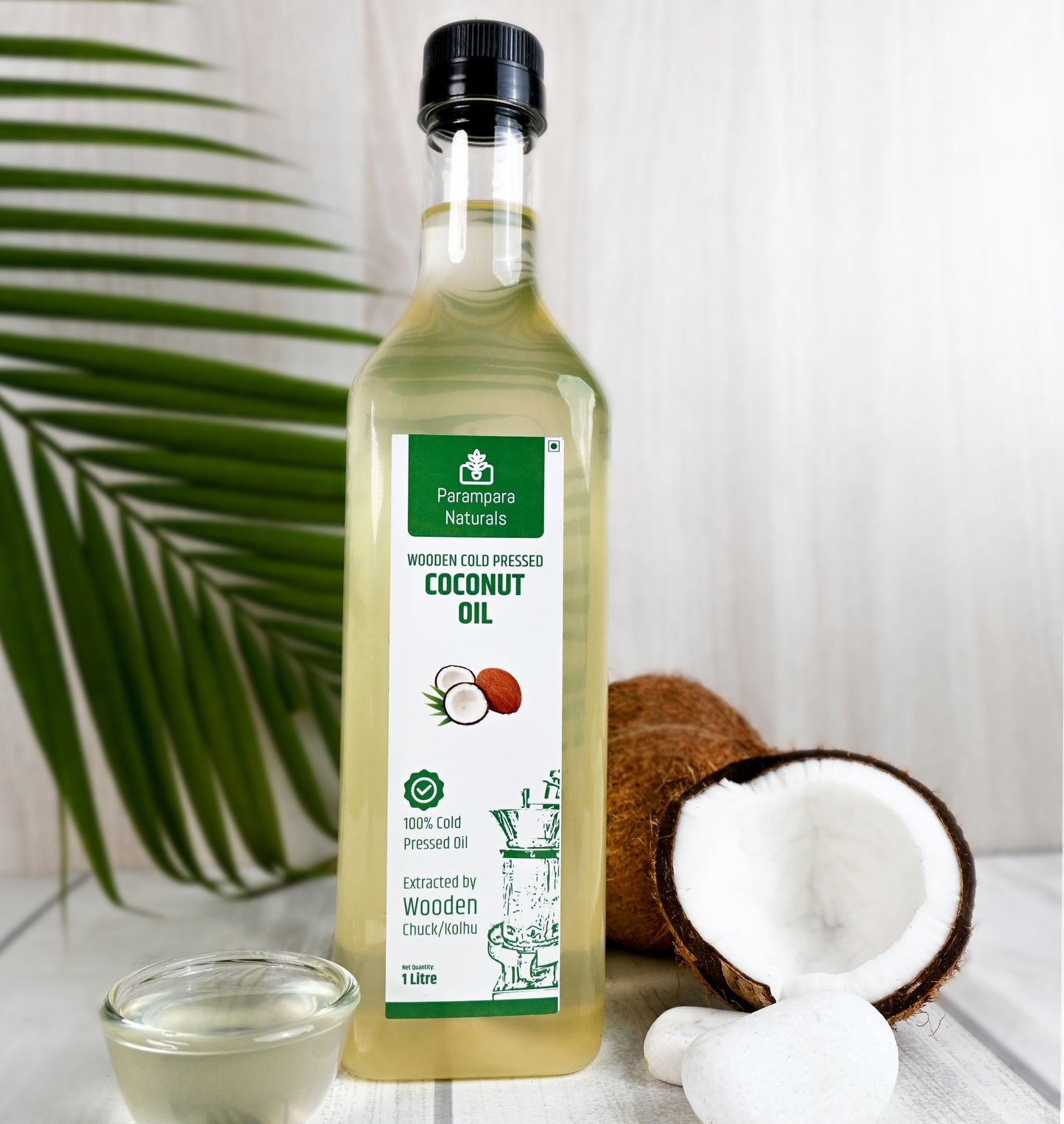 Wood Pressed Coconut Oil (नारियल / खोबरे तेल)