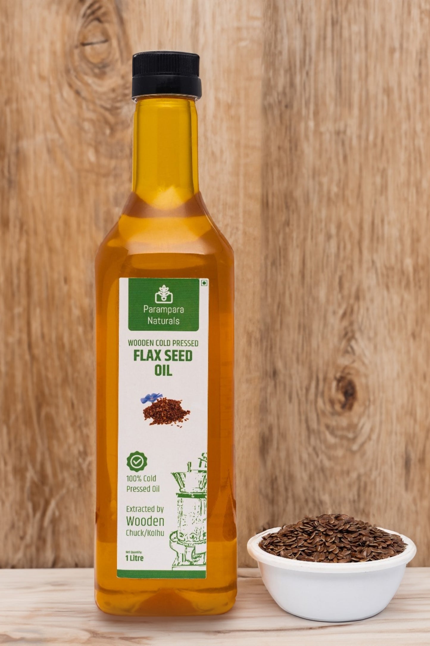 Wood Pressed Flax Seed Oil (अलसी / जवस तेल)