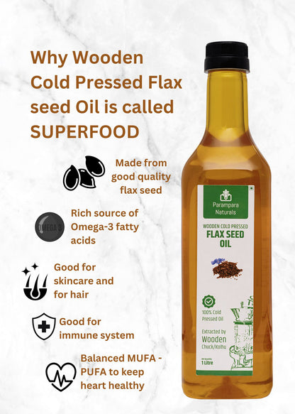 Wood Pressed Flax Seed Oil (अलसी / जवस तेल)