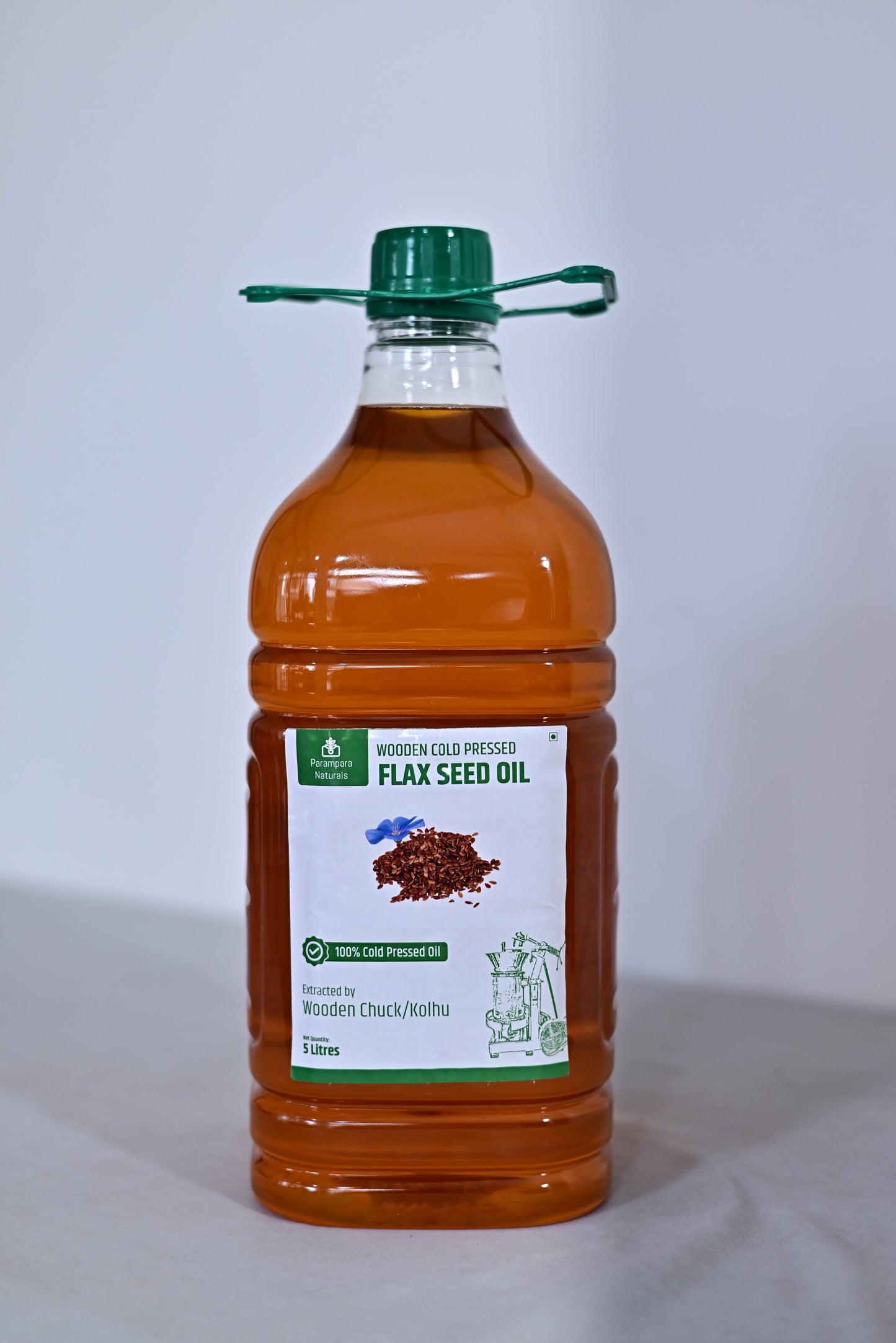 Wood Pressed Flax Seed Oil (अलसी / जवस तेल - 5L & 10L)