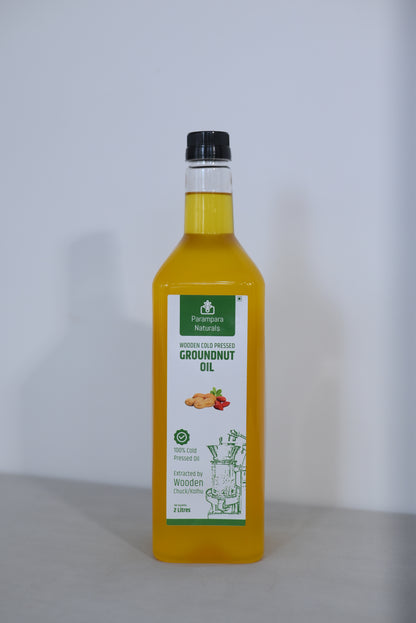 Wood Pressed Groundnut Oil (मूंगफल्ली / शेंगदाणा तेल)