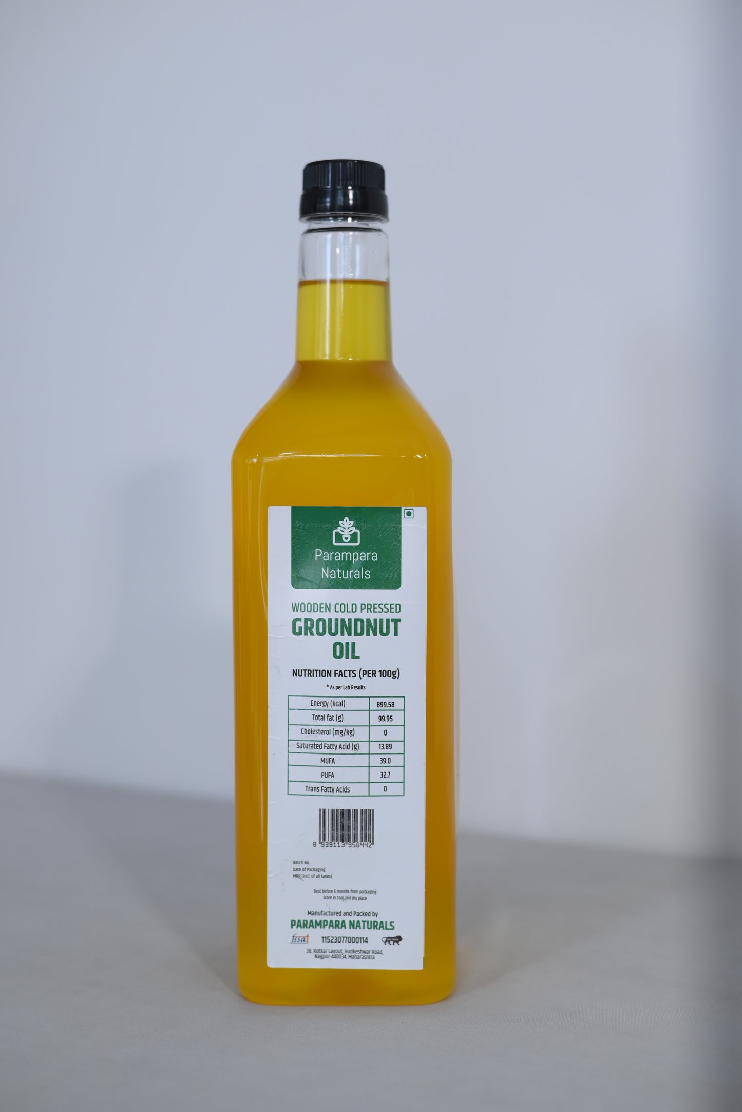 Wood Pressed Groundnut Oil (मूंगफल्ली / शेंगदाणा तेल)