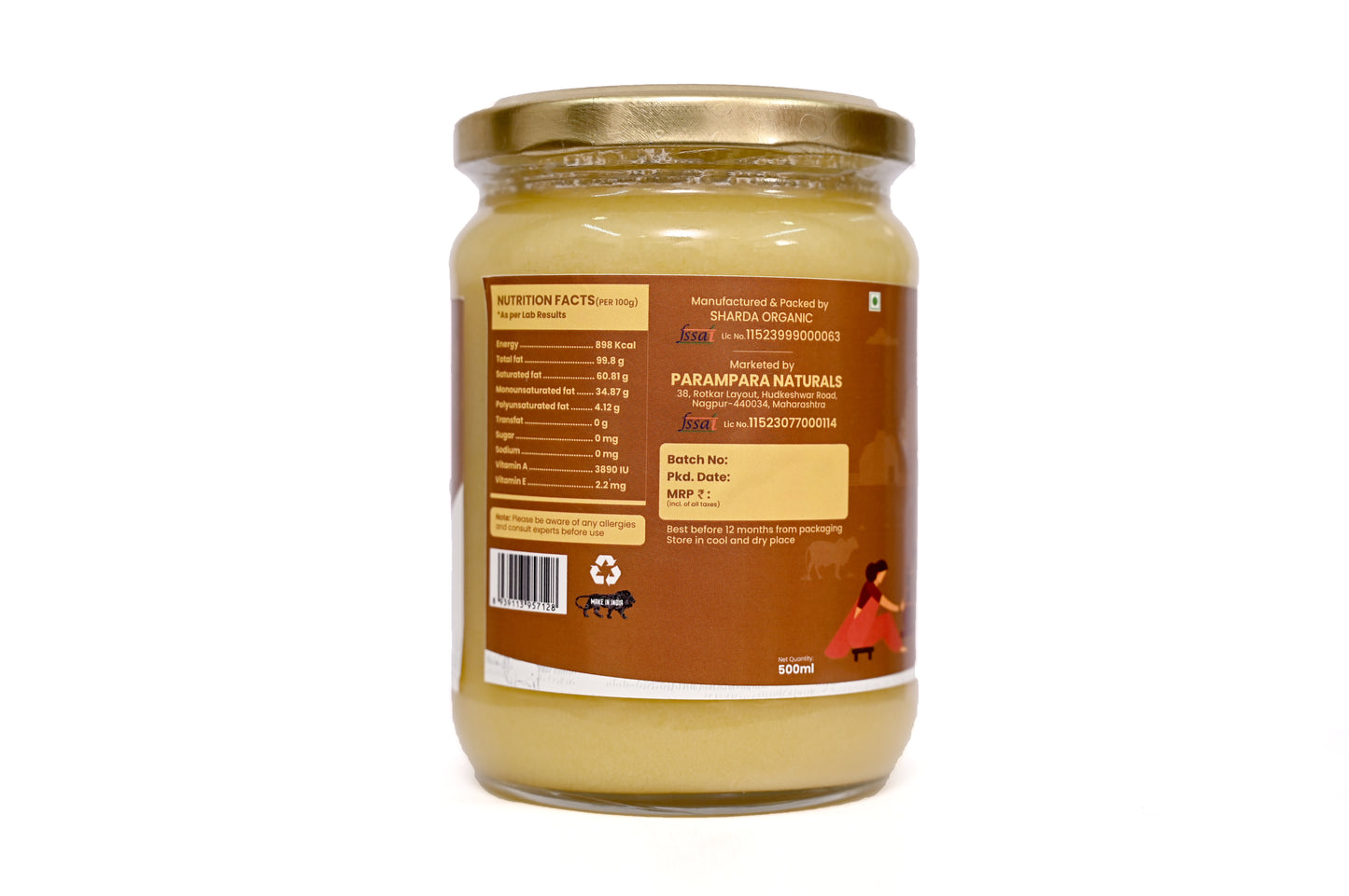 Parampara Naturals Gir Cow A2 bilona ghee                                                                    