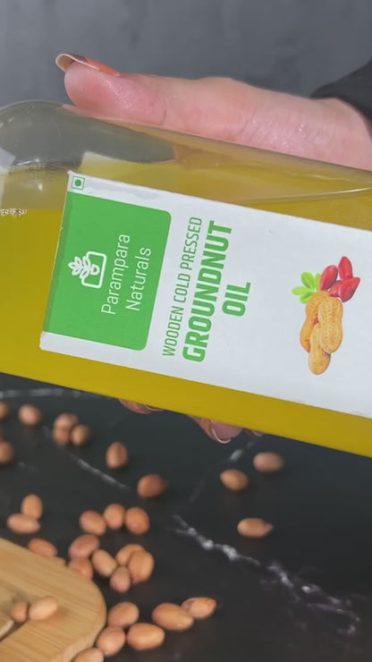 Wood Pressed Groundnut Oil (मूंगफल्ली / शेंगदाणा तेल)